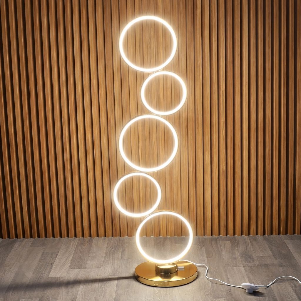 Lampe LED cercles contemporains